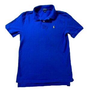 Polo Ralph Lauren Royal Blue Yellow Embroidery Stitch Horse Youth XL Golf Shirt